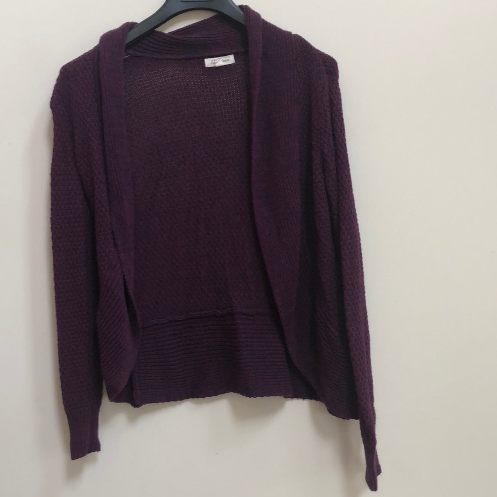 Purple Open Cardigan